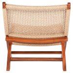 Καρεκλα Lounge Αναδιπλουμενη Ferm HM9477.01 Μασιφ Τεακ Me Σχοινι Viro 65,5x80x67υεκ - Image 6