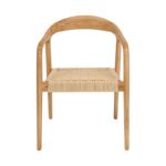 Καρεκλα Απο Μασιφ Ξυλο Ash Wood Με Μπρατσα Fylliana "Willow" Φυσικο Χρωμα 56x56x78εκ - Image 2