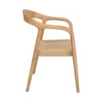 Καρεκλα Απο Μασιφ Ξυλο Ash Wood Με Μπρατσα Fylliana "Willow" Φυσικο Χρωμα 56x56x78εκ - Image 3