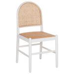 Καρεκλα Απο Οξια Σε Λευκο-Rattan Μπεζ HM9407.03 43x50x87yεκ.