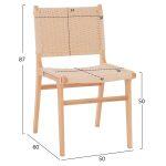 Καρεκλα Ignacio Rubberwood Σχοινι Φυσικο HM9330.01 50x60x87υεκ. - Image 2