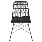 Καρεκλα Εξ.χωρου Allegra HM5453.12 Μεταλλο-Μαξιλαρι-Wicker Μαυρο 52x52x83,5yεκ. - Image 3