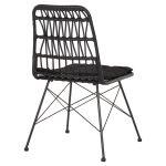 Καρεκλα Εξ.χωρου Allegra HM5453.12 Μεταλλο-Μαξιλαρι-Wicker Μαυρο 52x52x83,5yεκ. - Image 5