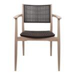 Καρεκλα Εξοχης Fylliana Best Μπεζ Με Καφε Χρωμα 57,5x55x80εκ - Image 2