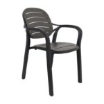 Καρεκλα Κηπου Fylliana Rusty Ανθρακι Χρωμα 57,5x58x84εκ