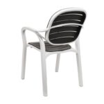 Καρεκλα Κηπου Fylliana Rusty Λευκο-Ανθρακι Χρωμα 57,5x58x84εκ - Image 5