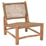 Καρεκλα Londer HM5986 Ξυλο Teak Σε Φυσικο Και Συνθετικο Rattan 63x77x77υεκ.