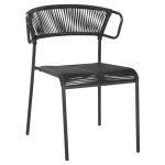 Καρεκλα Suki HM6053.02 Μεταλλo Kai Συνθετικο Rattan Σε Μαυρο 54x62x80υεκ