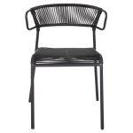 Καρεκλα Suki HM6053.02 Μεταλλo Kai Συνθετικο Rattan Σε Μαυρο 54x62x80υεκ - Image 3