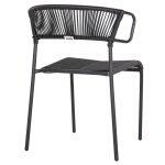 Καρεκλα Suki HM6053.02 Μεταλλo Kai Συνθετικο Rattan Σε Μαυρο 54x62x80υεκ - Image 5
