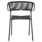 Καρεκλα Suki HM6053.02 Μεταλλo Kai Συνθετικο Rattan Σε Μαυρο 54x62x80υεκ - Image 6