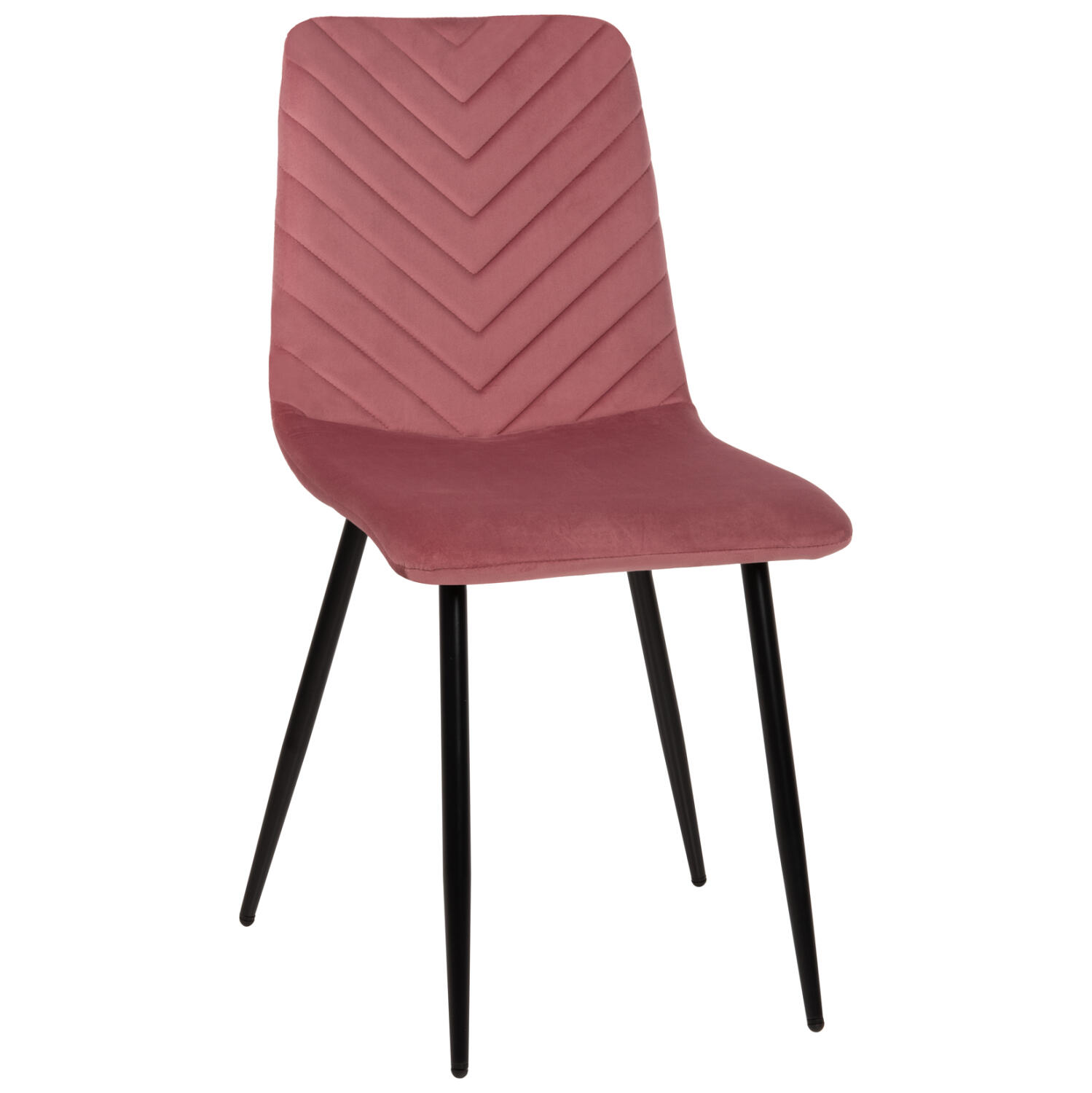 karekla-fb9858702-beloydo-sapio-milo-me- Καρεκλα Latrell HM8587.02 Βελουδο Σαπιο Μηλο Με Μαυρα Μεταλλικα Ποδια 43x54x88υεκ. - Image 1