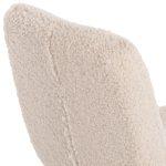 Καρεκλα Shelly HM8590.02 Λευκο Teddy Υφασμα Me Μεταλλικα Μαυρα Ποδια 48x64x87yεκ. - Image 10