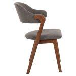 Καρεκλα Rider HM9734.01 Rubberwood Σε Καρυδι-Υφασμα Γκρι 59x59x83yεκ. - Image 4