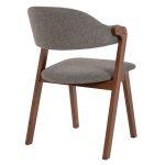 Καρεκλα Rider HM9734.01 Rubberwood Σε Καρυδι-Υφασμα Γκρι 59x59x83yεκ. - Image 5