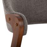 Καρεκλα Rider HM9734.01 Rubberwood Σε Καρυδι-Υφασμα Γκρι 59x59x83yεκ. - Image 7