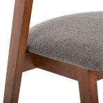 Καρεκλα Rider HM9734.01 Rubberwood Σε Καρυδι-Υφασμα Γκρι 59x59x83yεκ. - Image 8