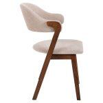 Καρεκλα Rider HM9734.02 Rubberwood Σε Καρυδι-Υφασμα Εκρου 59x59x83yεκ. - Image 4