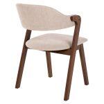 Καρεκλα Rider HM9734.02 Rubberwood Σε Καρυδι-Υφασμα Εκρου 59x59x83yεκ. - Image 5