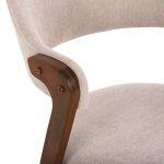 Καρεκλα Rider HM9734.02 Rubberwood Σε Καρυδι-Υφασμα Εκρου 59x59x83yεκ. - Image 8