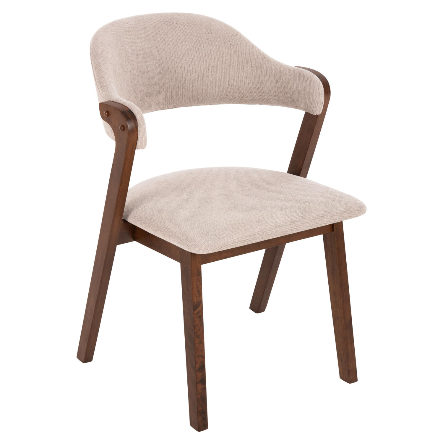 karekla-fb9973402-rubberwood-se-karydi-y Καρεκλα Rider HM9734.02 Rubberwood Σε Καρυδι-Υφασμα Εκρου 59x59x83yεκ. - Image 1