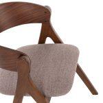 Καρεκλα Nekker HM9739.01 Rubberwood Σε Καρυδι-Μπεζ Υφασμα Καθισμα 56x55x78yεκ. - Image 8