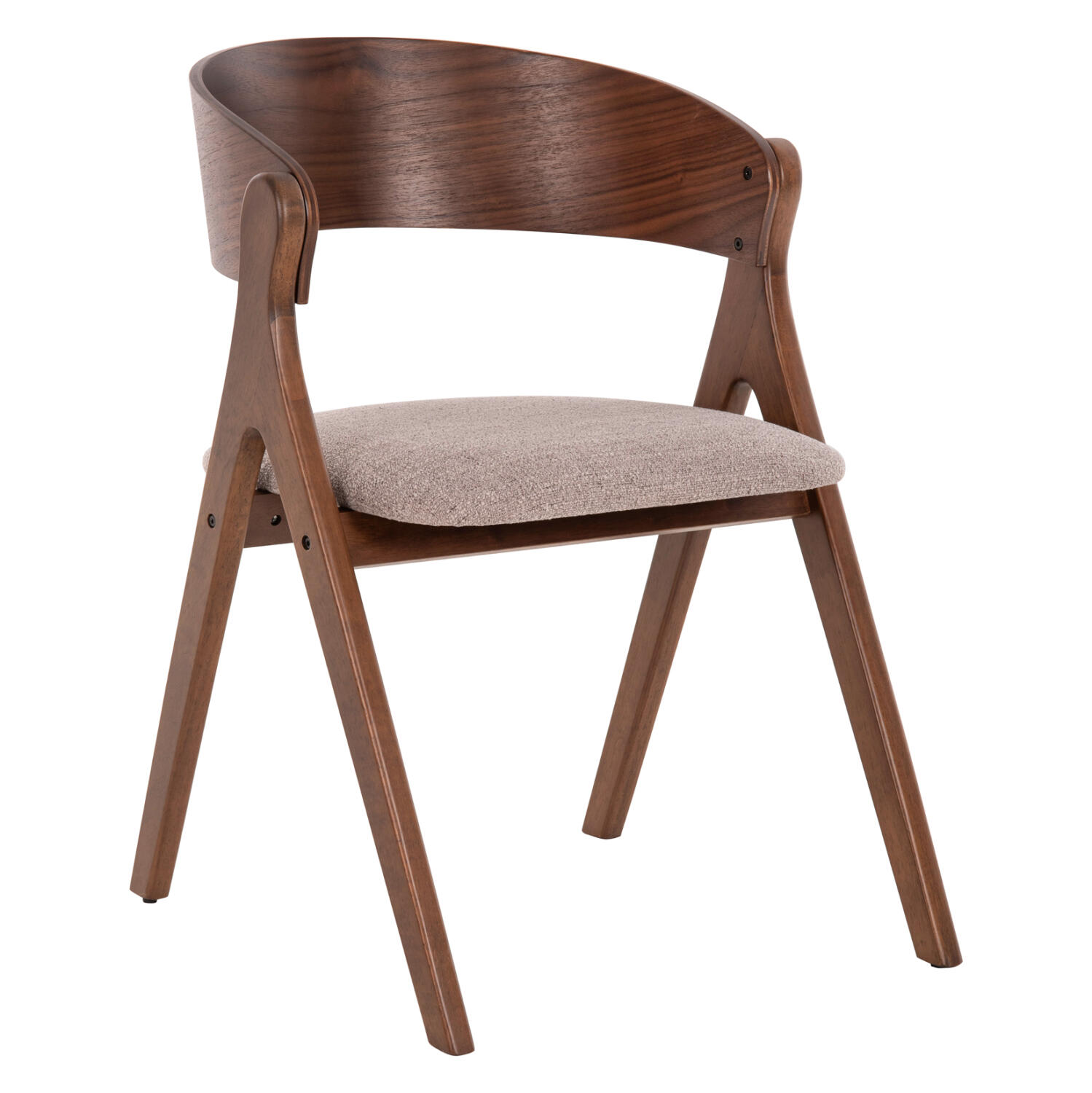 karekla-fb9973901-rubberwood-se-karydi-m Καρεκλα Nekker HM9739.01 Rubberwood Σε Καρυδι-Μπεζ Υφασμα Καθισμα 56x55x78yεκ. - Image 1