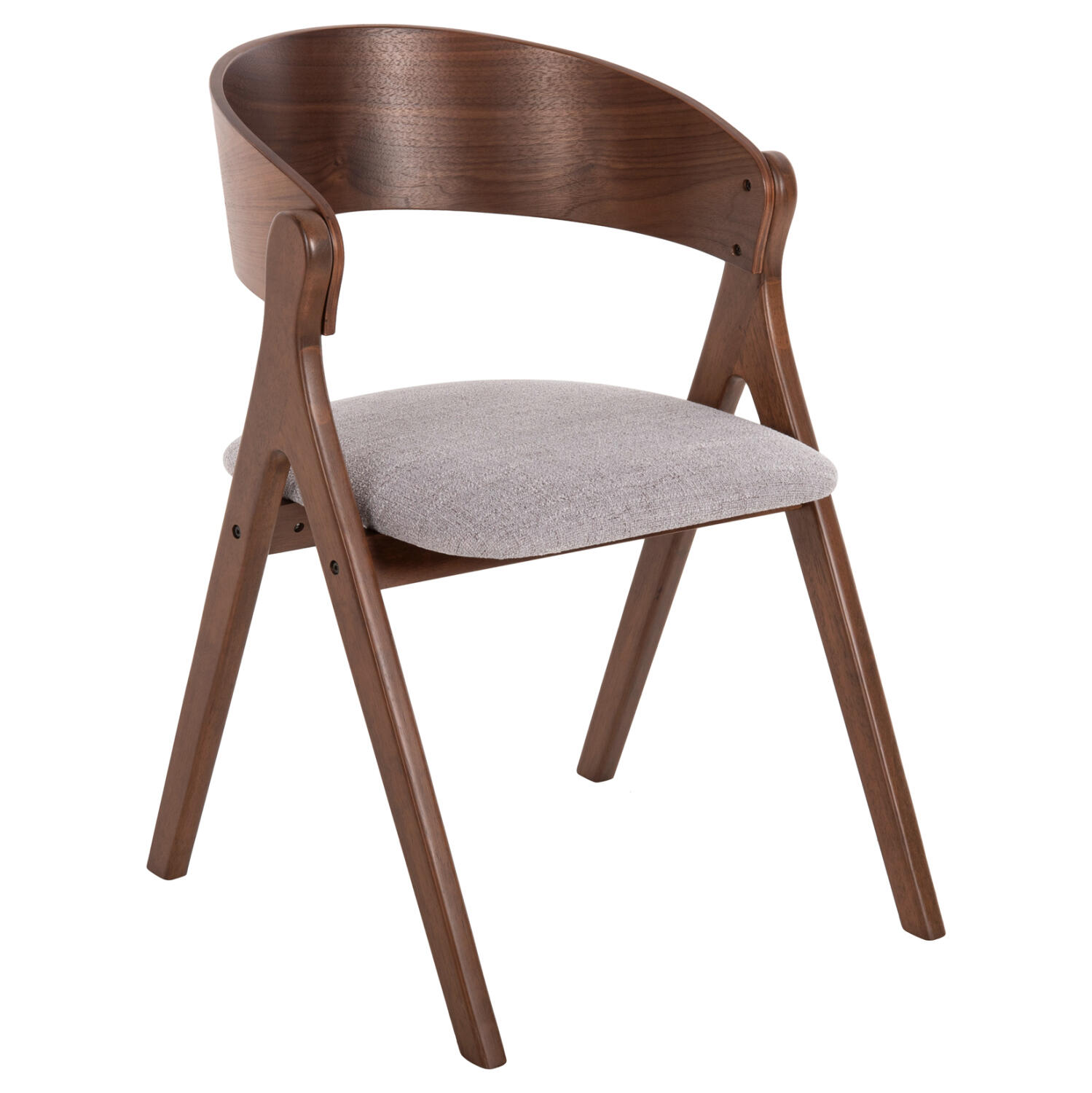 karekla-fb9973902-rubberwood-se-karydi-m Καρεκλα Nekker HM9739.02 Rubberwood Σε Καρυδι-Γκρι Υφασμα Καθισμα 56x55x78yεκ. - Image 1