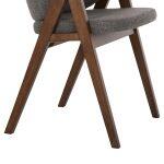 Καρεκλα Hana HM9746.02 Rubberwood Σε Καρυδι Χρωμα-Γκρι Υφασμα 55x60x84yεκ. - Image 9