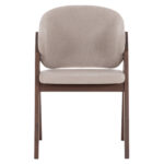 Καρεκλα Hana HM9746.11 Rubberwood Σε Καρυδι Χρωμα-Μπεζ Υφασμα 55,5x60x85yεκ. - Image 3