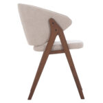 Καρεκλα Hana HM9746.11 Rubberwood Σε Καρυδι Χρωμα-Μπεζ Υφασμα 55,5x60x85yεκ. - Image 4
