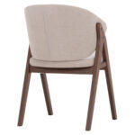 Καρεκλα Hana HM9746.11 Rubberwood Σε Καρυδι Χρωμα-Μπεζ Υφασμα 55,5x60x85yεκ. - Image 5