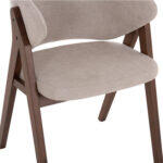 Καρεκλα Hana HM9746.11 Rubberwood Σε Καρυδι Χρωμα-Μπεζ Υφασμα 55,5x60x85yεκ. - Image 8