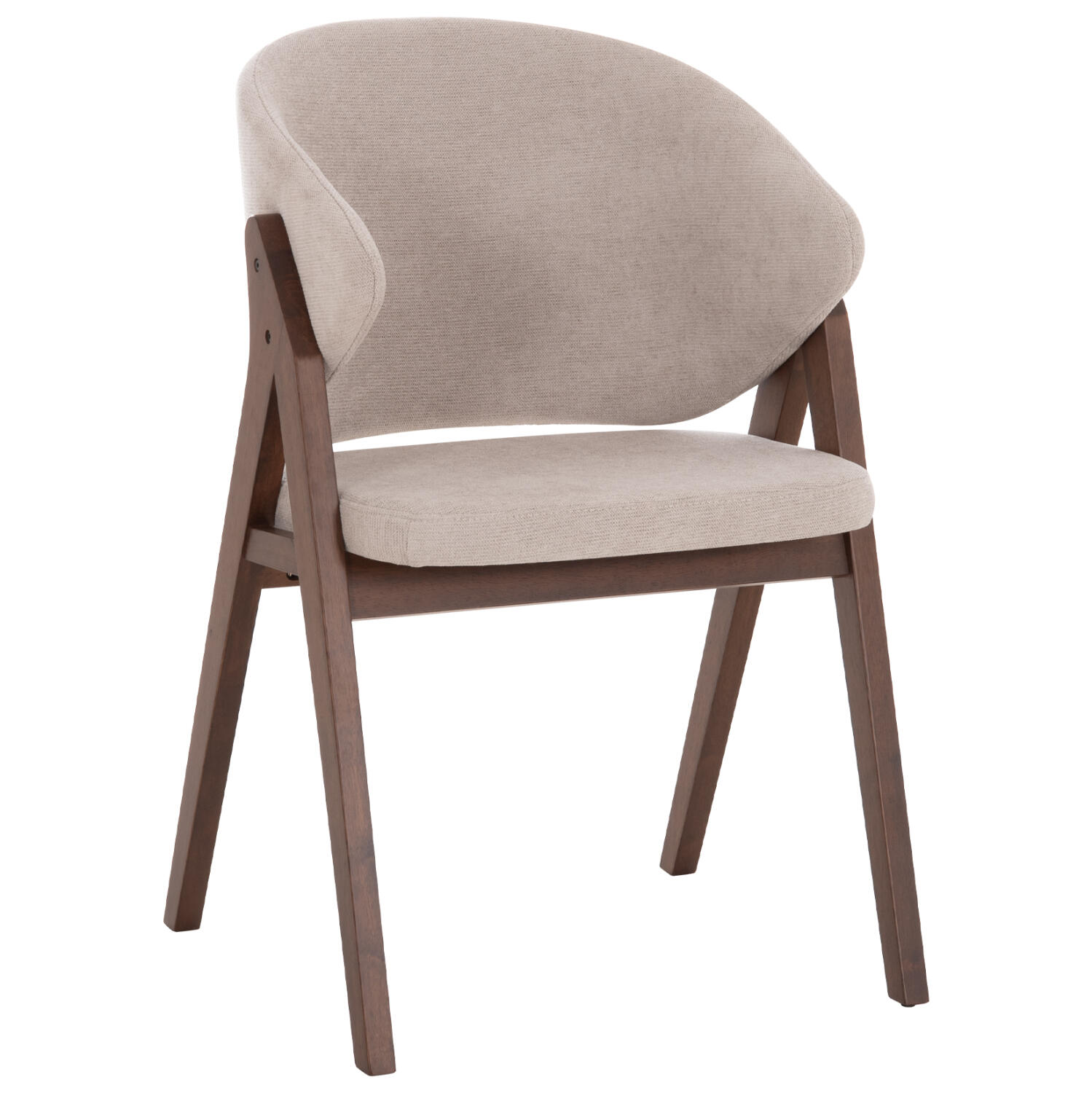 karekla-fb9974611-rubberwood-se-mayro-ch Καρεκλα Hana HM9746.11 Rubberwood Σε Καρυδι Χρωμα-Μπεζ Υφασμα 55,5x60x85yεκ. - Image 1