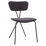 Καρεκλα Dory HM9855.04 Μεταλλικος Σκελετος Μαυρος-Σκουρο Γκρι Υφασμα 48,5x61x76υεκ.