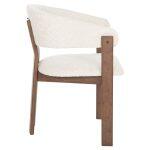 Καρεκλα Zarra HM9970.03 Rubberwood Σε Καρυδι-Εκρου Μπουκλε Υφασμα 55,5x59x81,5υεκ - Image 4