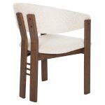 Καρεκλα Zarra HM9970.03 Rubberwood Σε Καρυδι-Εκρου Μπουκλε Υφασμα 55,5x59x81,5υεκ - Image 5