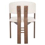 Καρεκλα Zarra HM9970.03 Rubberwood Σε Καρυδι-Εκρου Μπουκλε Υφασμα 55,5x59x81,5υεκ - Image 6