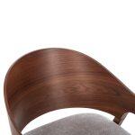 Καρεκλα Nero HM9972 Rubberwood Σε Καρυδι-Γκρι Υφασμα Καθισμα 56x56x78yεκ. - Image 9