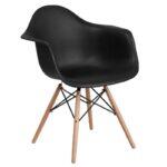 Καρεκλα Fylliana Casual Μαυρο Καθισμα Με Φυσικα Ποδια 65x64x79εκ
