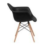 Καρεκλα Fylliana Casual Μαυρο Καθισμα Με Φυσικα Ποδια 65x64x79εκ - Image 3