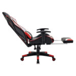 Καρεκλα Gaming Fylliana d-01 Τεχνοδερμα Μαυρη-Κοκκινη 53x47x127εκ - Image 4