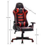 Καρεκλα Gaming Fylliana sar-1 Μαυρο-Κοκκινο Τεχνοδερμα 64x53x135εκ - Image 7