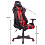 Καρεκλα Gaming Fylliana sar-12 Μαυρο-Κοκκινο Τεχνοδερμα 64x53x135εκ - Image 6