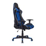 Καρεκλα Gaming Fylliana sar-12 Μαυρο-Μπλε Τεχνοδερμα 64x53x135εκ - Image 3