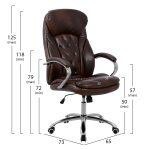 Καρεκλα Γραφειου Lanisha HM1099.09 PU Σε Καφε 65x73x125υεκ - Image 2