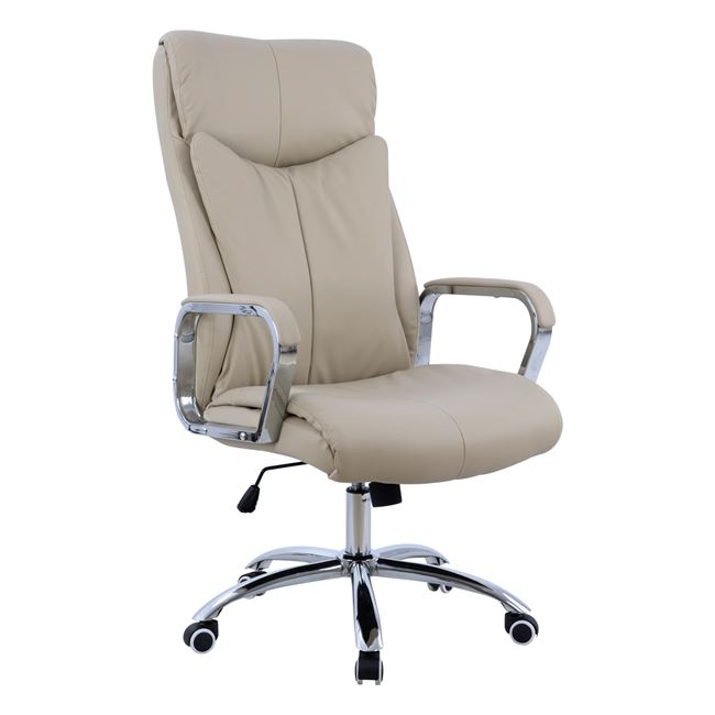 karekla-grafeioy-dieythyntiki-hm109307-e Καρεκλα Γραφειου Shashi HM1093.07 PU Σε Εκρου 63x80x118-126yεκ - Image 1
