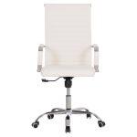 Καρεκλα Γραφειου Boss Διευθυντου HM1059.32 Λευκο PU Ποδι Χρωμιου 53x57x109υεκ. - Image 3