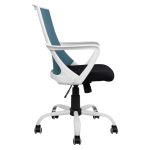 Καρεκλα Γραφειου Malfoi HM1053.06 Μπλε Mesh & Ποδι Μεταλλικο 58x59x103 Εκ. - Image 4