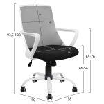 Καρεκλα Γραφειου Malfoi HM1053.21 Γκρι Mesh & Ποδι Μεταλλικο 58x59x103υεκ - Image 2